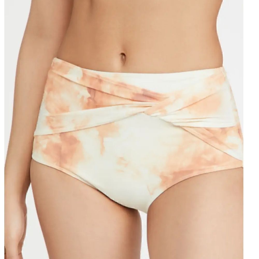 Jonathan Simkhai Angela High Rise Twist Tie Dye Bikini Bottoms
